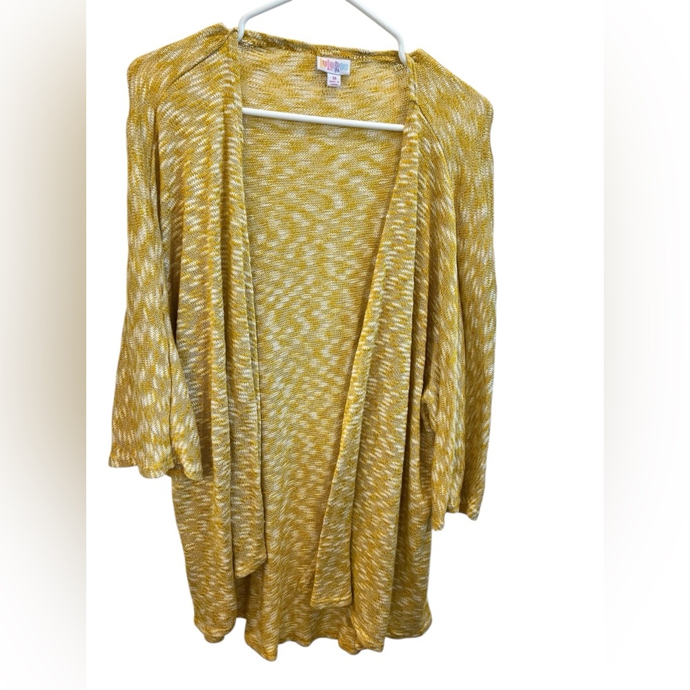 Yellow Knit Sweater Kimono